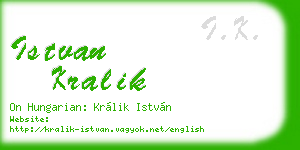 istvan kralik business card